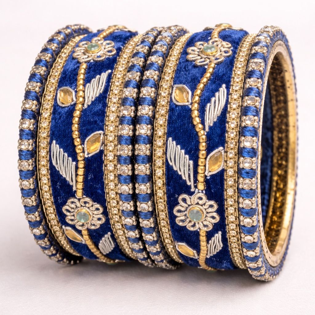 Shrika Premium Velvet Bridal Bangles – Festive Collection