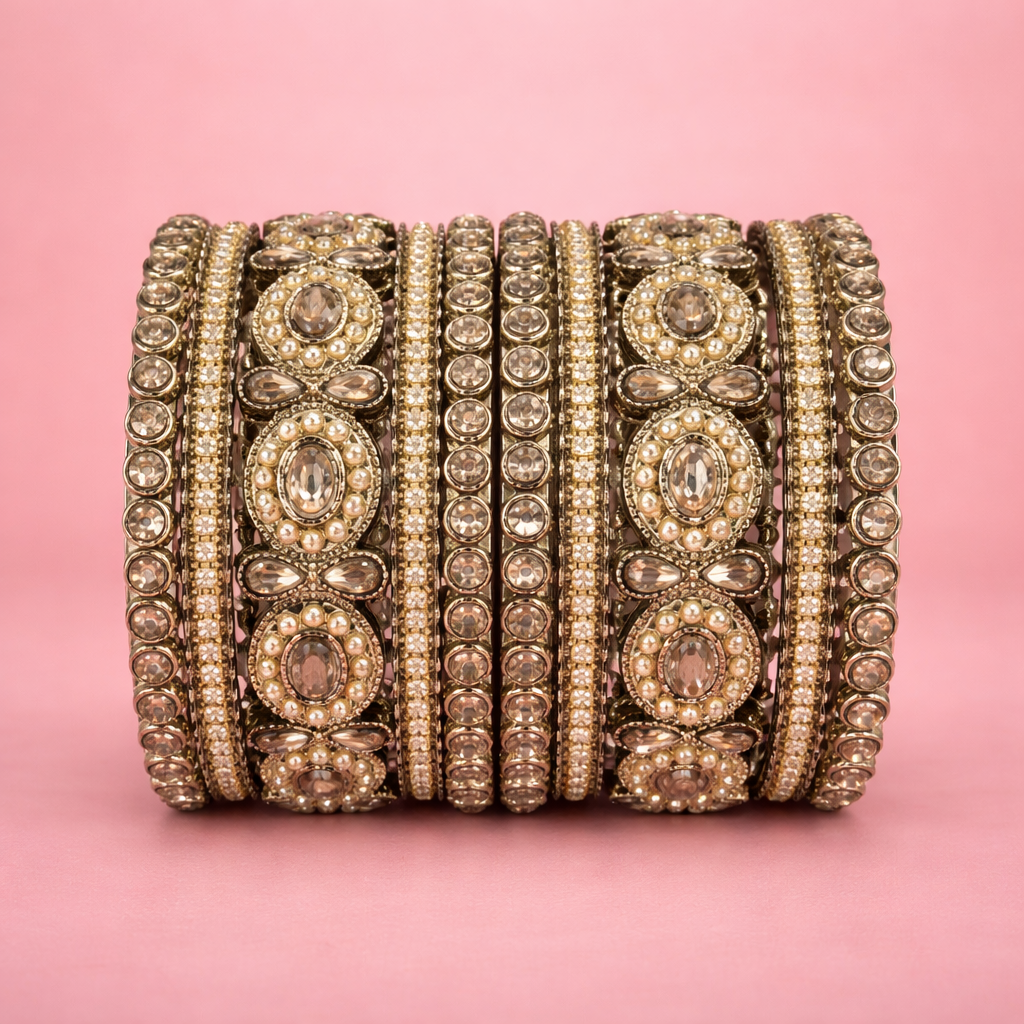 Shrikaa Elegant Stone Bangles – Traditional Party Wear