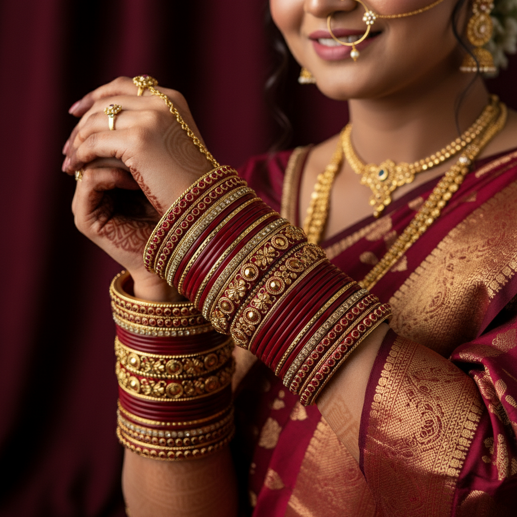 Shrikaa Bridal Heritage – Ruby Red Wedding Stack