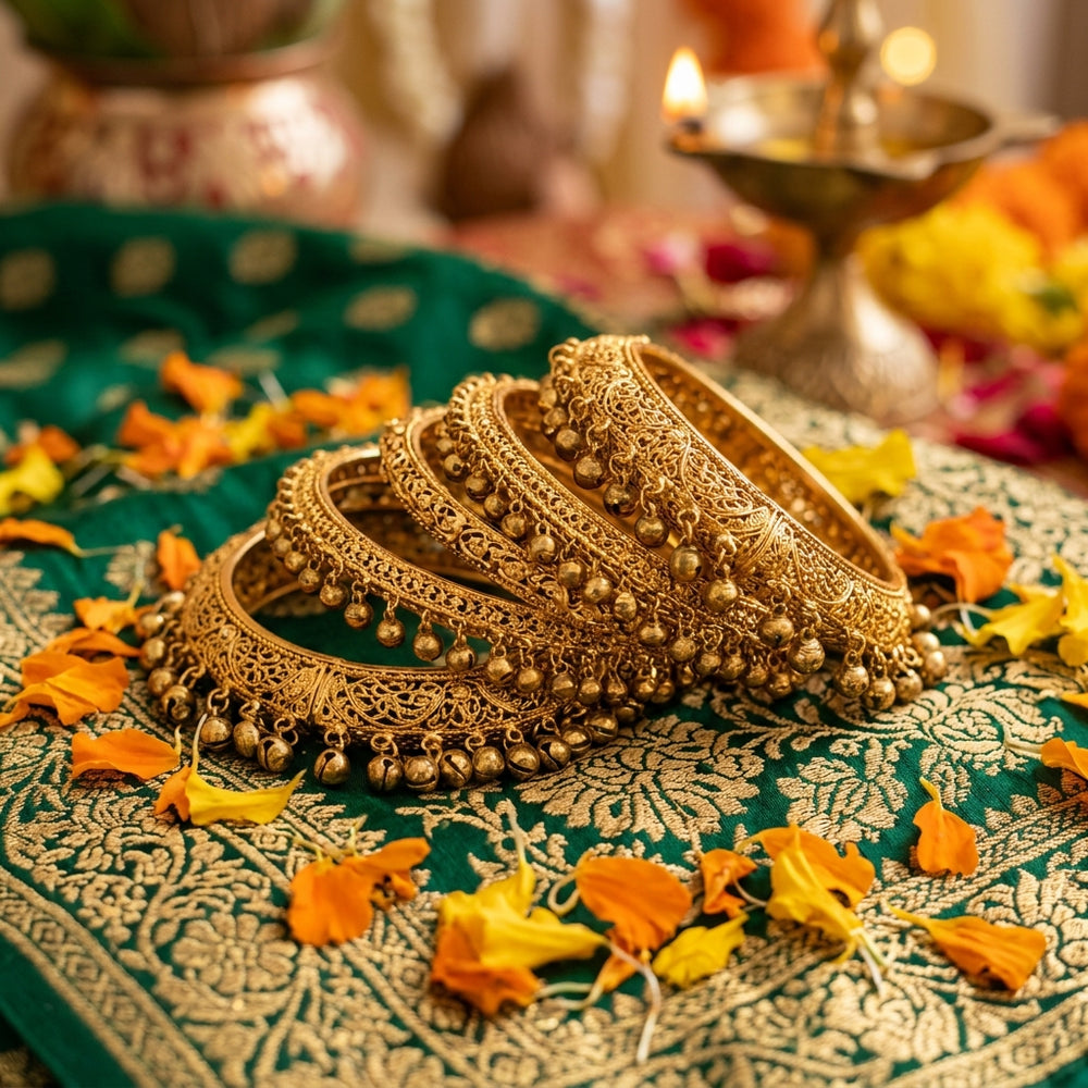 Musical Elegance: The Timeless Charm of Ghungroo Bangles & Kadas