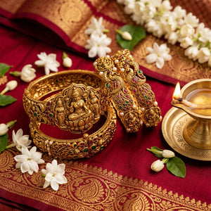 Divine Heritage: How to Style Royal Temple Jewellery Bangles