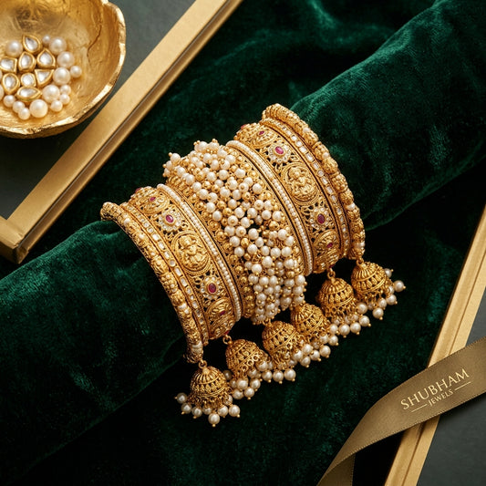Jhumka Bangles: Where Traditional Jhumka Charm Meets Bangle Elegance