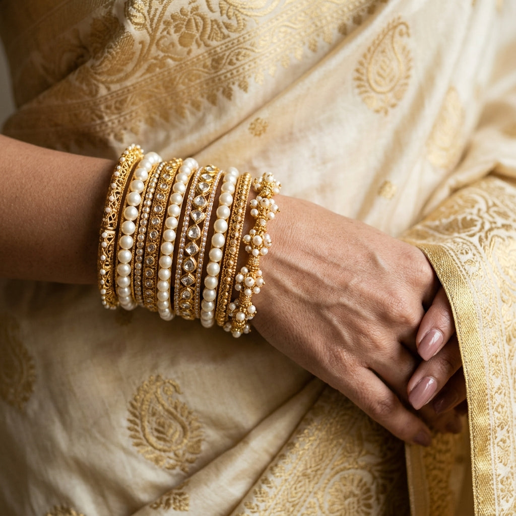 The Elegance of Moti: Styling Pearl Bangles for Traditional and Modern Looks