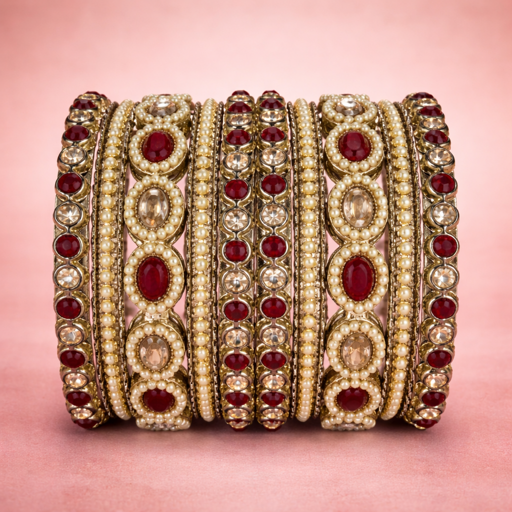 Shrikaa Designer Stone Bangles – Traditional Party Wear