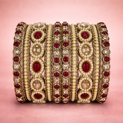 Shrikaa Designer Stone Bangles – Traditional Party Wear - Classic