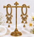 Shrikaa Antique Gold Cascading Multi-Jhumka Bangles