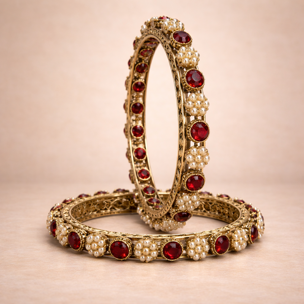 Shrikaa 2 Pcs Kada Set