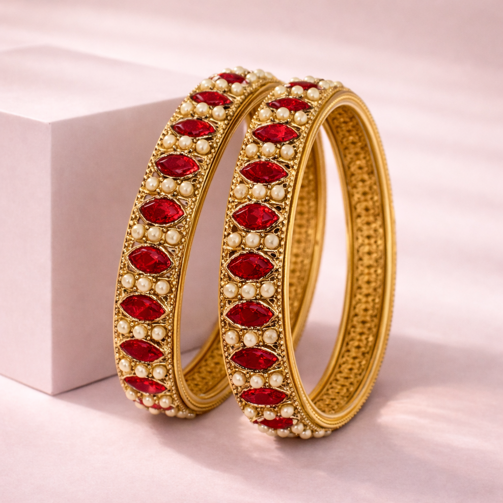 Shrikaa 2 Pcs Kada Set