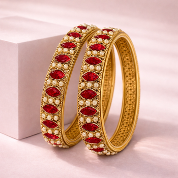 Shrikaa 2 Pcs Kada Set - Royal