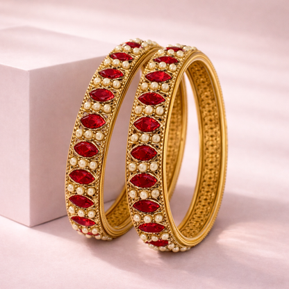 Shrikaa 2 Pcs Kada Set - Royal