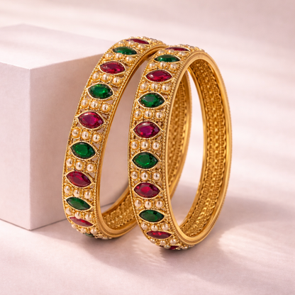 Shrikaa 2 Pcs Kada Set - Royal