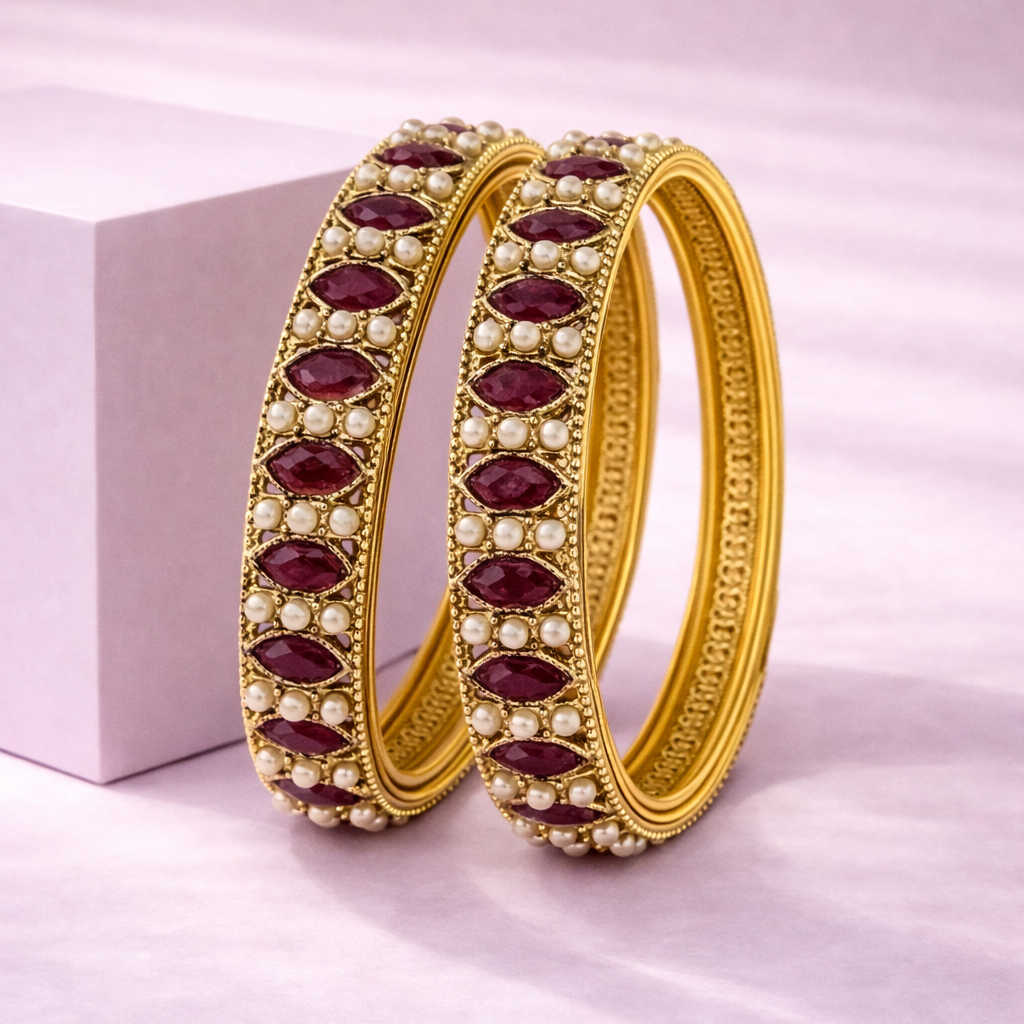 Shrikaa 2 Pcs Kada Set