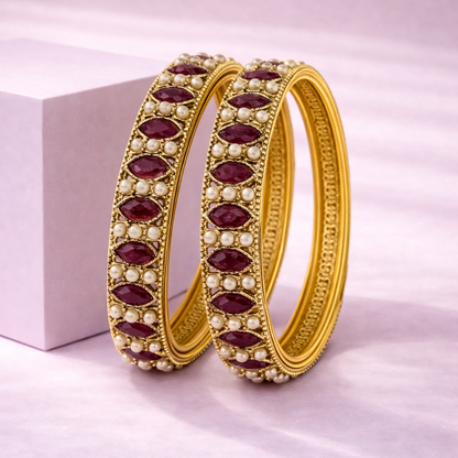 Shrikaa 2 Pcs Kada Set - Royal