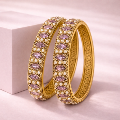 Shrikaa 2 Pcs Kada Set - Royal