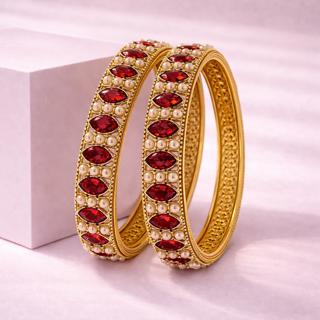 Shrikaa 2 Pcs Kada Set