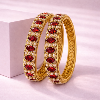Shrikaa 2 Pcs Kada Set - Royal