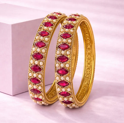 Shrikaa 2 Pcs Kada Set - Royal