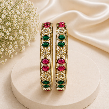 Shrikaa 2 Pcs Kada Set - Elegant