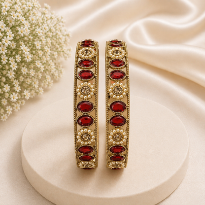 Shrikaa 2 Pcs Kada Set - Elegant