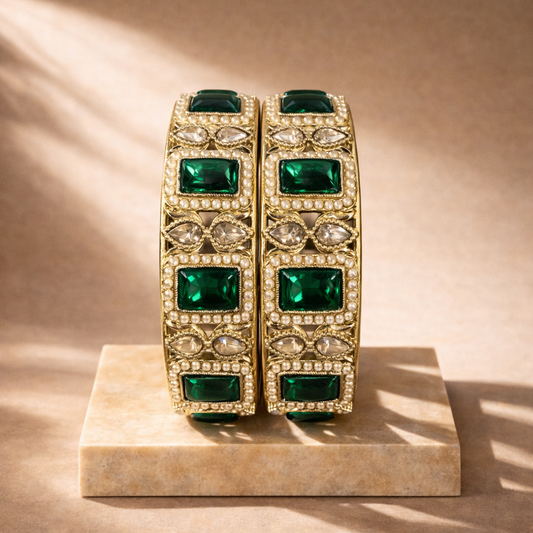 Shrikaa 2 Pcs Kada Set - Antique