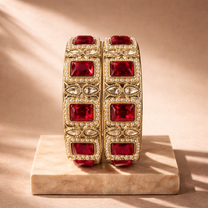 Shrikaa 2 Pcs Kada Set - Antique