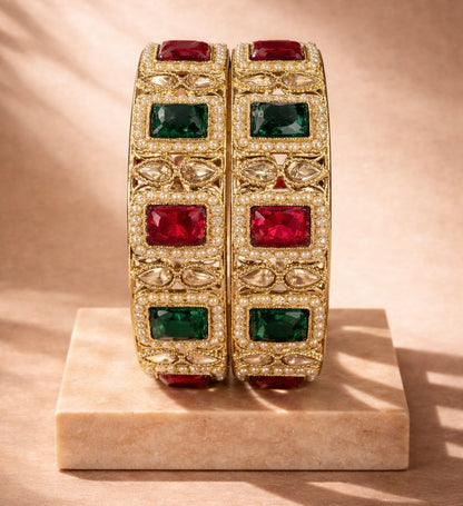 Shrikaa 2 Pcs Kada Set - Antique