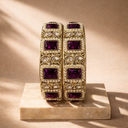 Shrikaa 2 Pcs Kada Set - Antique