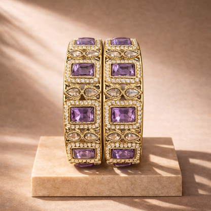 Shrikaa 2 Pcs Kada Set - Antique