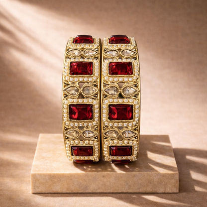 Shrikaa 2 Pcs Kada Set - Antique