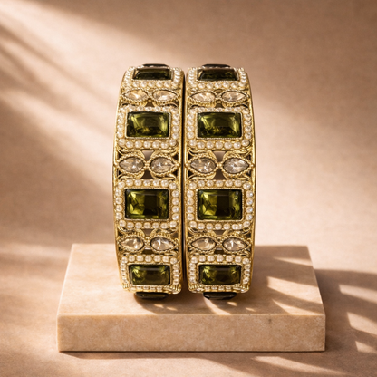 Shrikaa 2 Pcs Kada Set - Antique
