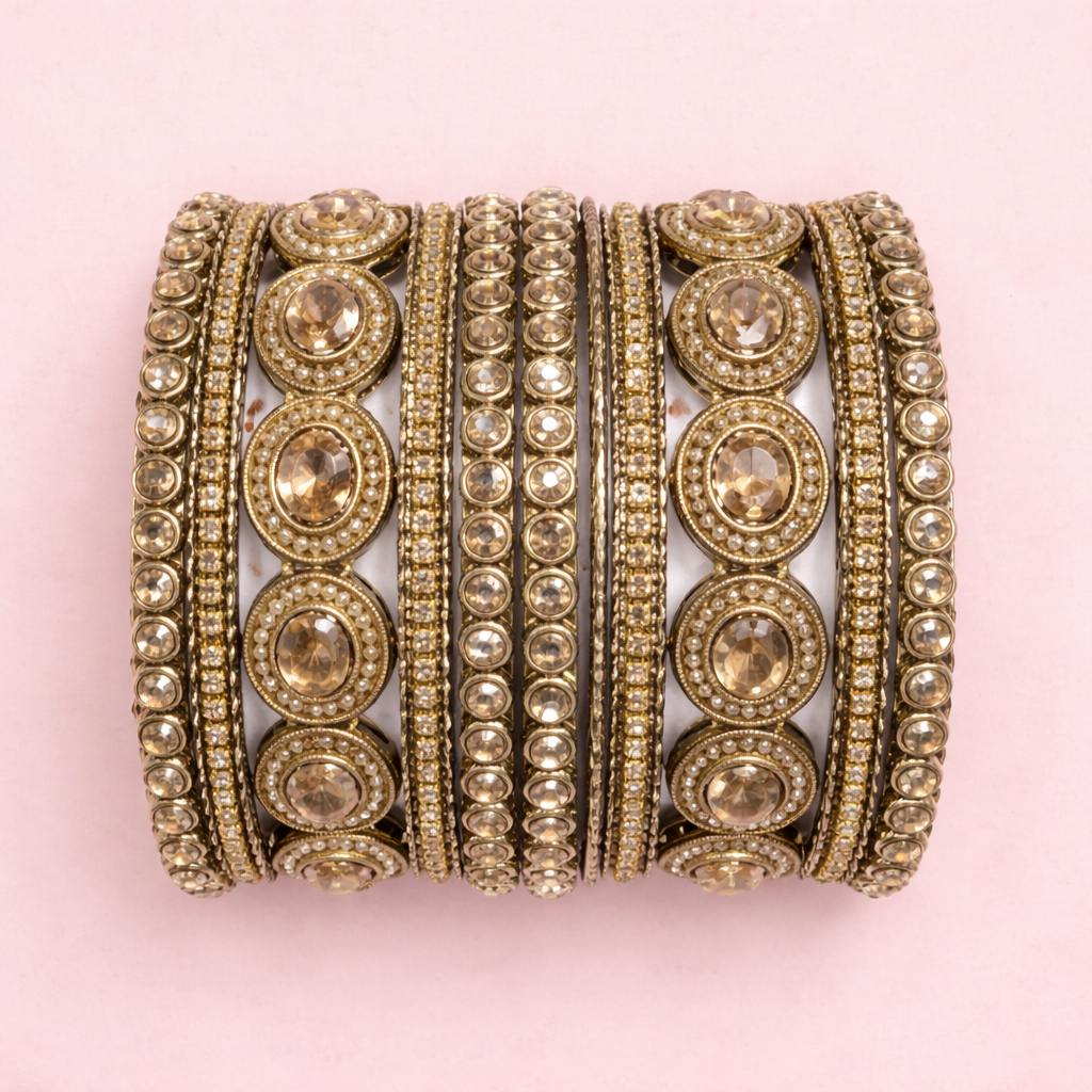 Shrikaa Multicolor Stone Bangles – Traditional Party Wear