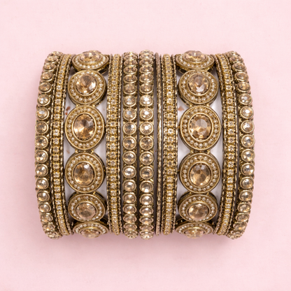 Shrikaa Multicolor Stone Bangles - Mixed