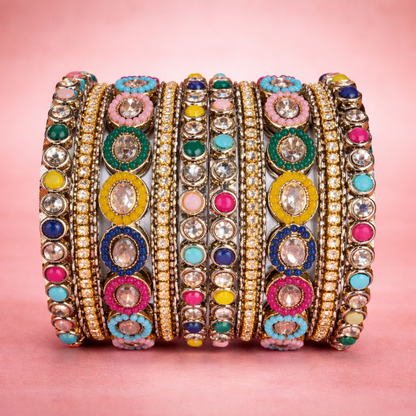 Shrikaa Designer Stone Bangles – Traditional Party Wear - Classic
