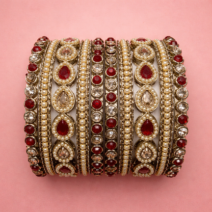Shrikaa Multicolor Stone Bangles - Elegant