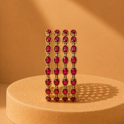 Shrikaa 4 Pcs Kada Set - Royal