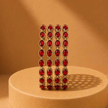 Shrikaa 4 Pcs Kada Set - Royal