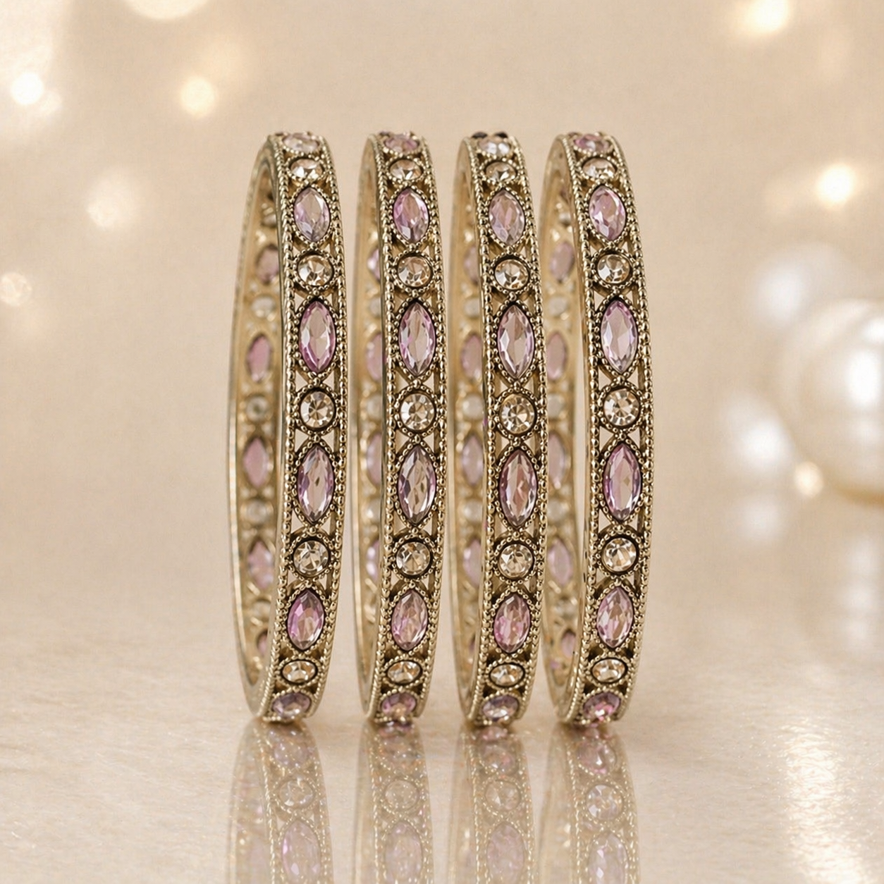 Shrikaa 4 Pcs Kada Set