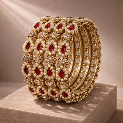 Shrikaa 4 Pcs Kada Set - Elegant