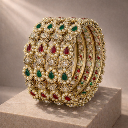 Shrikaa 4 Pcs Kada Set - Elegant