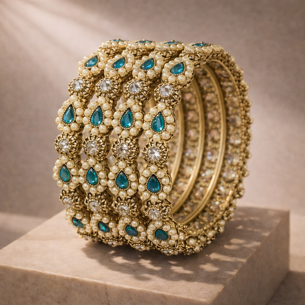 Shrikaa 4 Pcs Kada Set