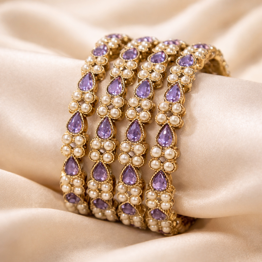 Shrikaa 4 Pcs Kada Set - Antique