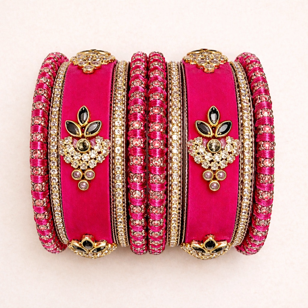 Shrikaa Velvet Bangles SVB-1002 - Rani