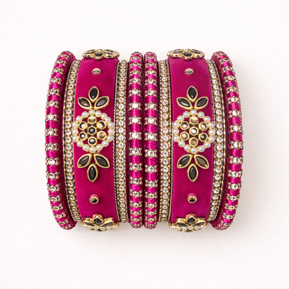 Shrikaa Velvet Bangles SVB-1003 - Rani