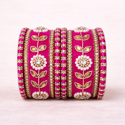 Shrikaa Velvet Bangles SVB-1007 - Rani