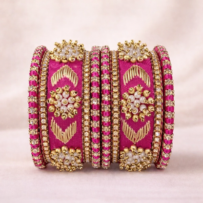 Shrikaa Velvet Bangles SVB-1009 - Rani