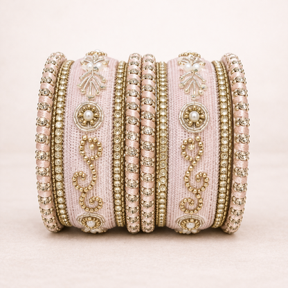 Shrikaa Velvet Bangles SVB-1010 - Dusty Mauve