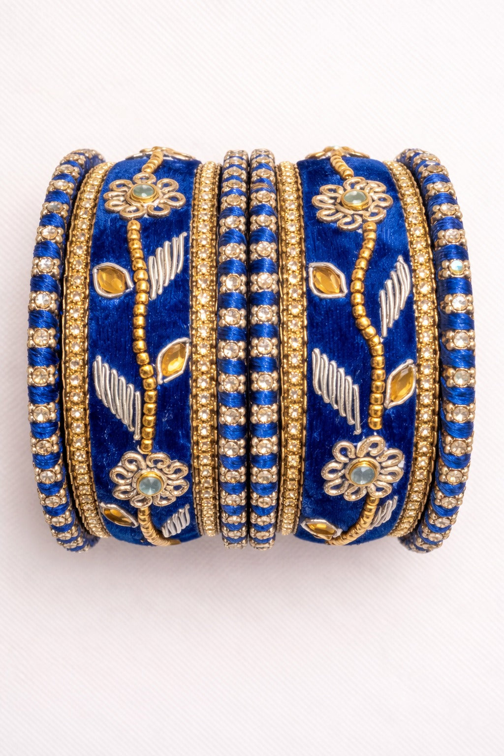 Shrikaa Velvet Bangles SVB-1011 - Royal Blue