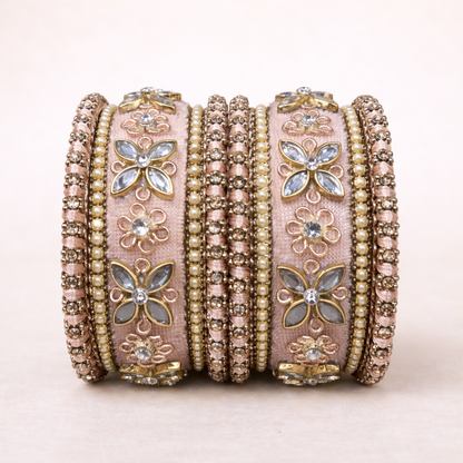 Shrikaa Velvet Bangles SVB-1013 - Dusty Mauve