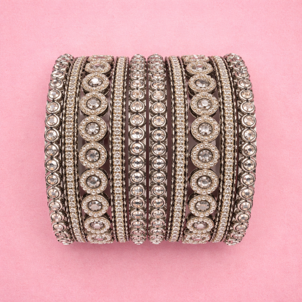 Shrikaa Multicolor Stone Bangles – Traditional Party Wear