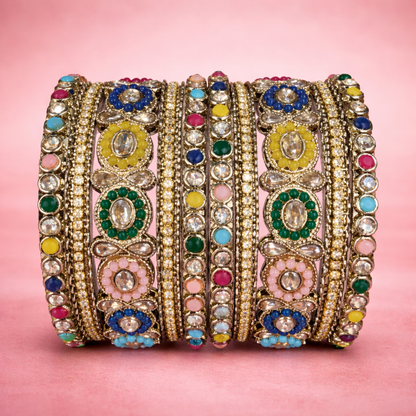 Shrikaa Elegant Stone Bangles – Traditional Party Wear - Classic